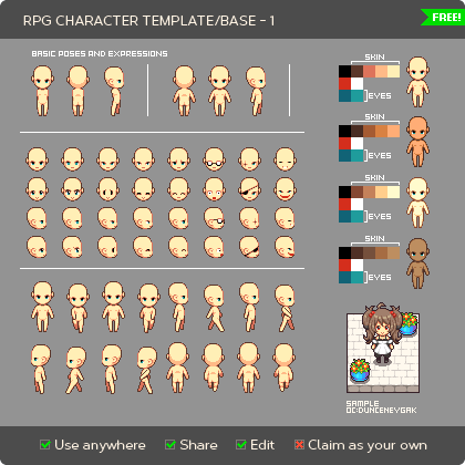 character sprites for game maker
